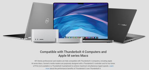 Sonnet SF3 CFast 2.0 Pro Card Reader – Dual-Slot Thunderbolt 3 Sonnet SF3 CFast 2.0 Pro Card Reader – Dual-Slot Thunderbolt 3
